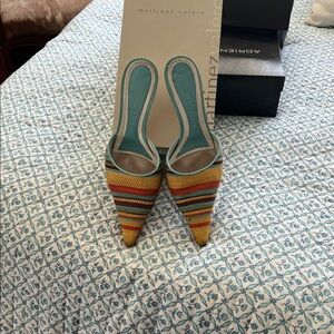 Martinez Valero Multicolor Striped Mules
